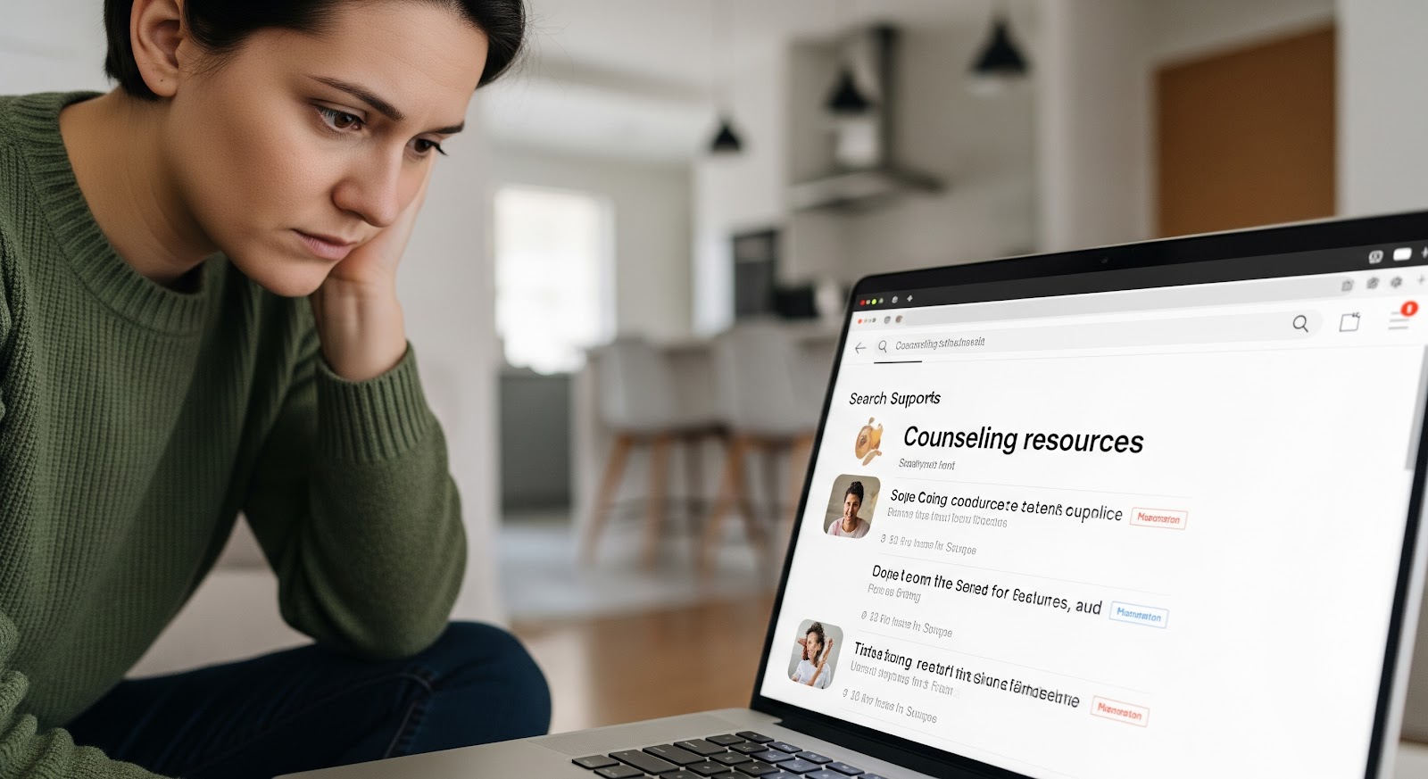 カウンセリングの相談先を探しているイメージ