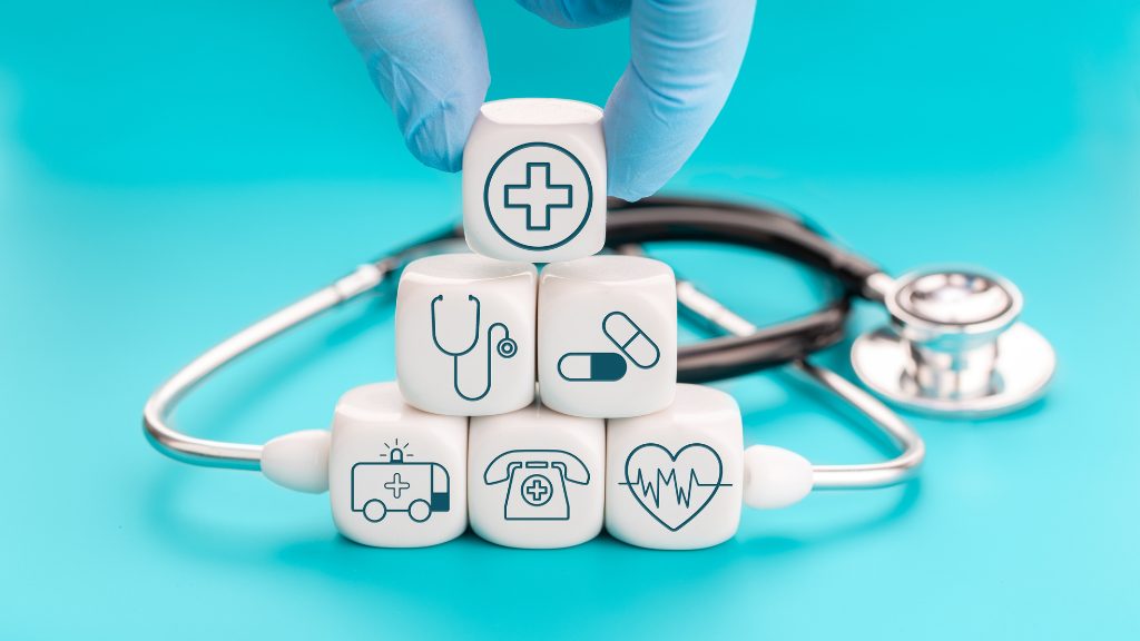 保険診療と公的支援のイラスト