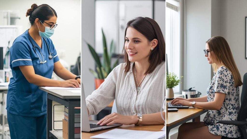 多様な働き方をする妊娠初期の女性たち